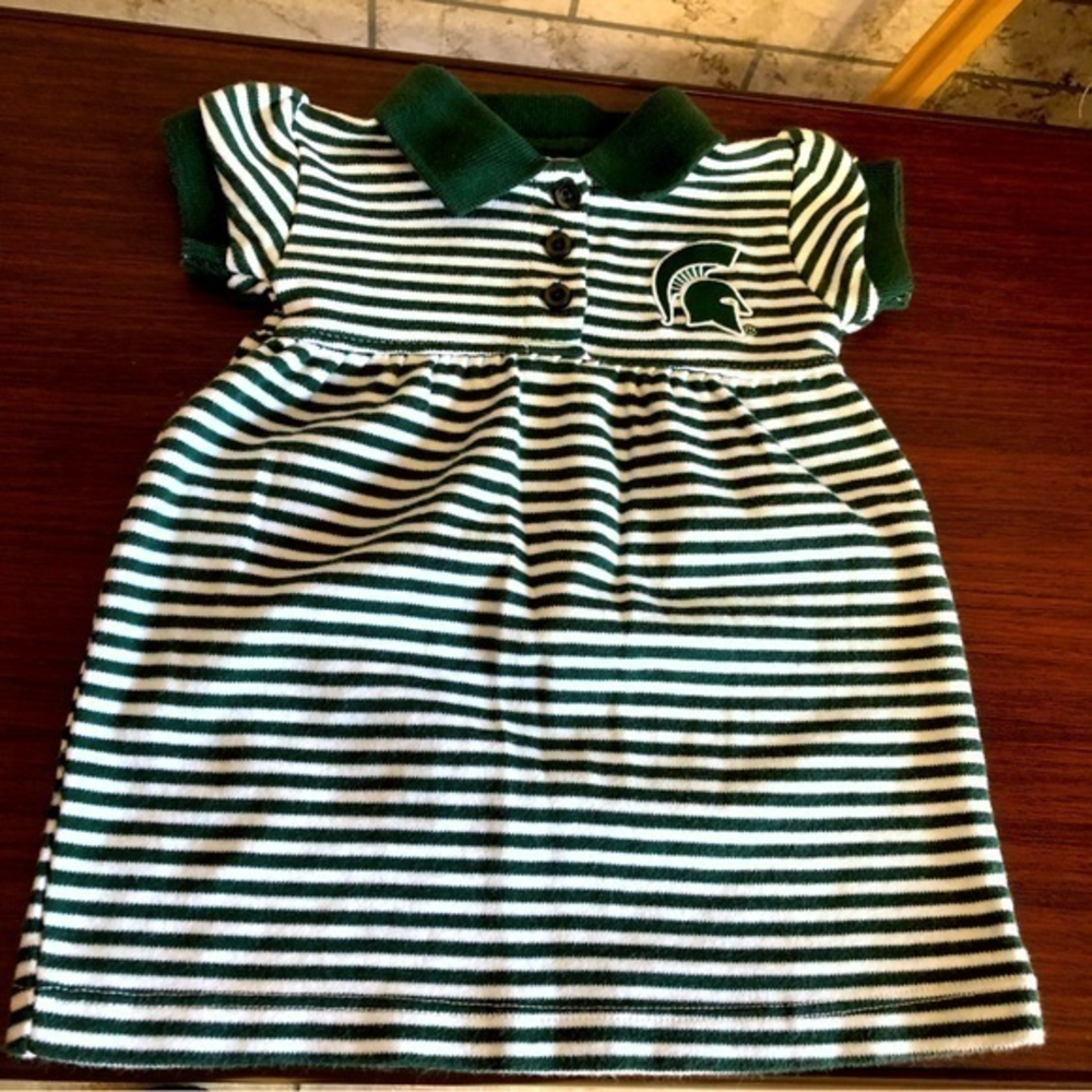 Trojan striped girls dress 3-6 month